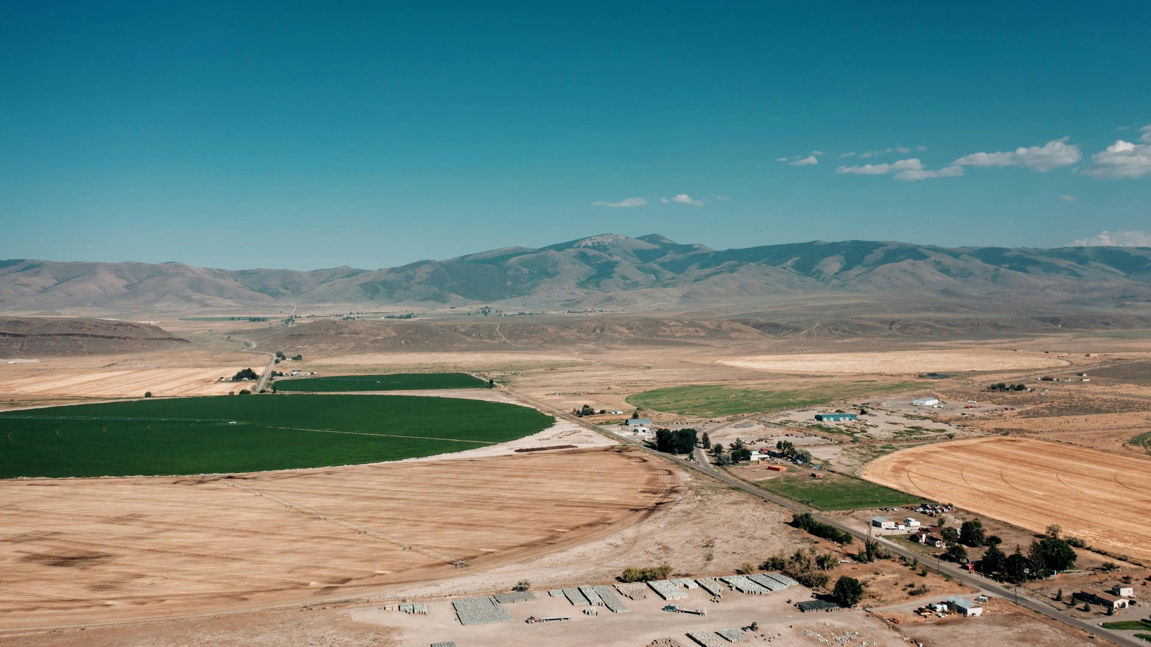 Aerial Footage of a Farm Land in Idaho Free Stock Video Footage