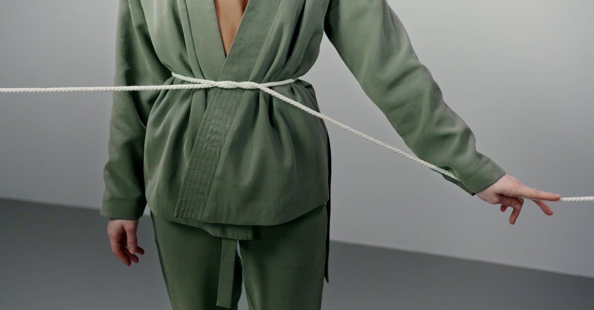 A Woman Turning Around and Wrapping Herself in Rope Free Stock Video ...