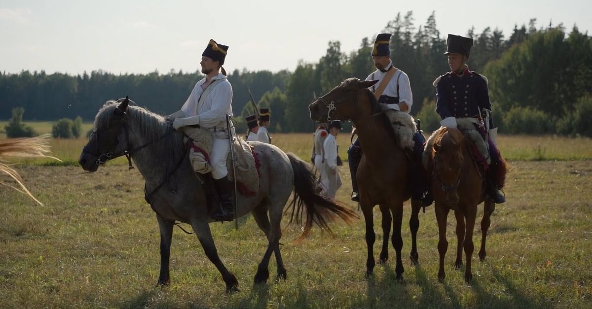 Revolutionary Soldiers Riding Horses Together Free Stock Video Footage ...