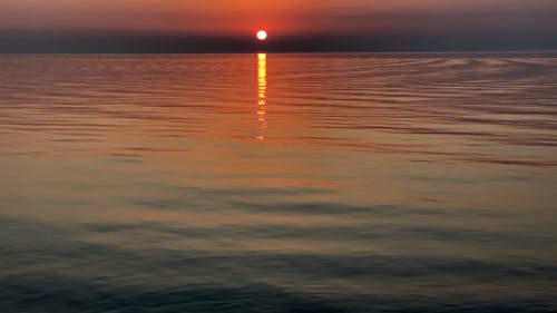 View of the Sunset in the Sea