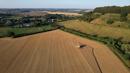 A Drone Footage of an Agricultural Land