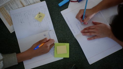 Students Writing on Their Notebooks