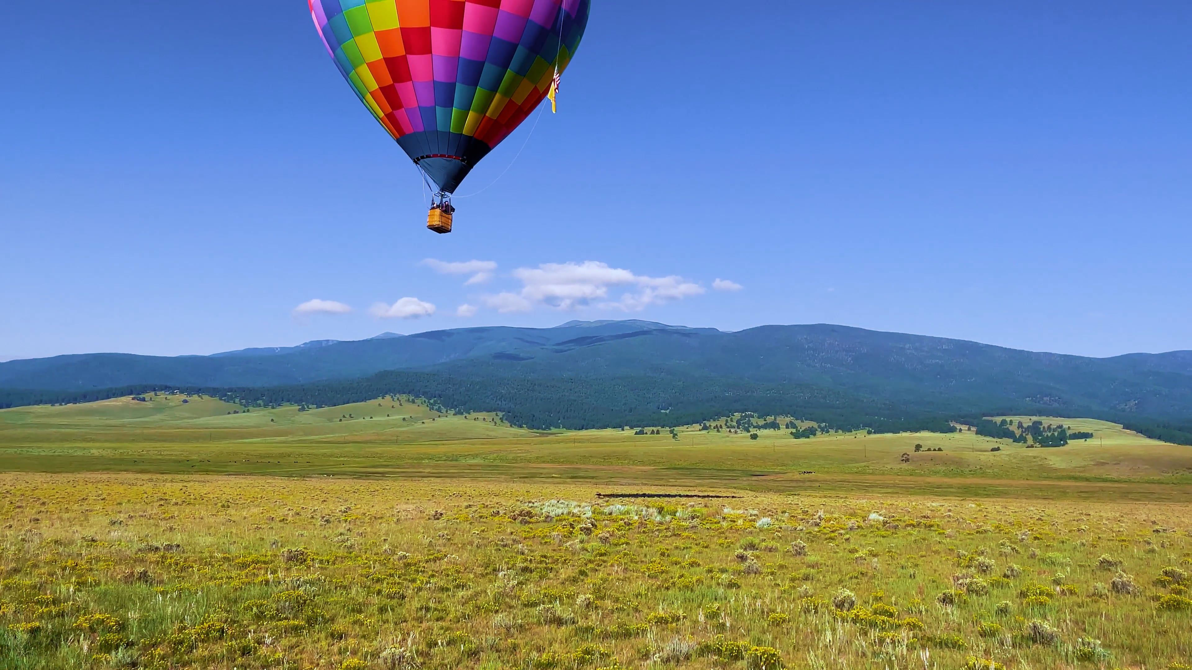 Colorful Hot Air Balloons Floating in the Sky Free Stock Video Footage ...