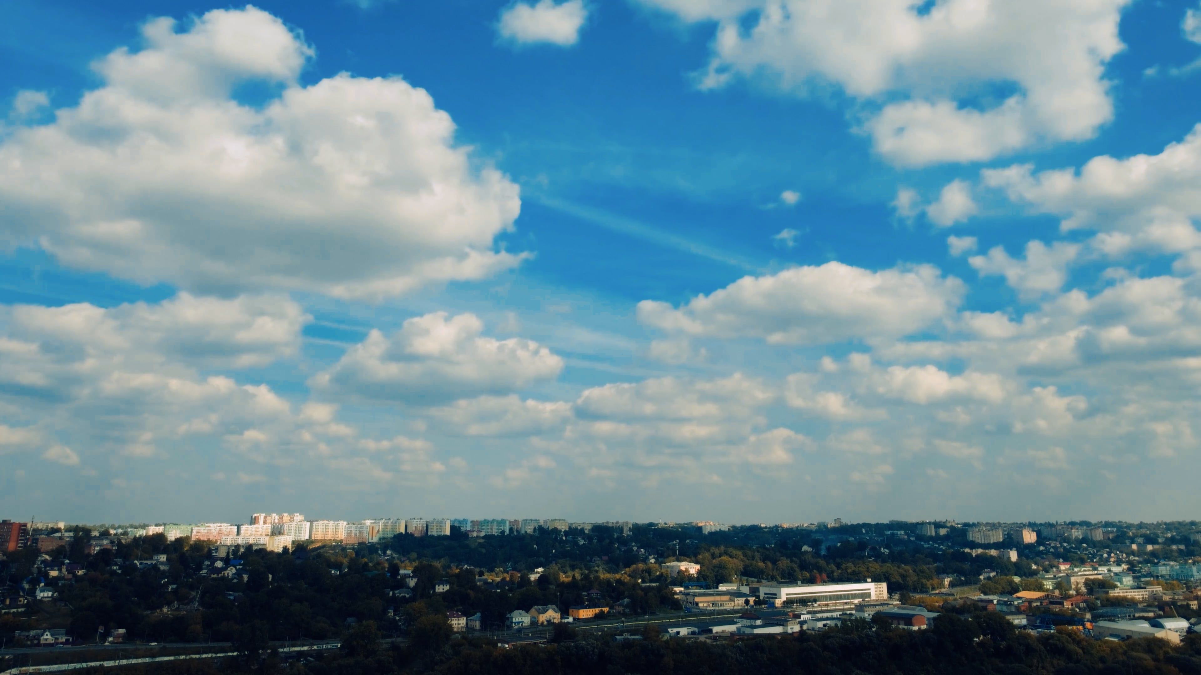 Time-Lapse of Moving Clouds Over a City Free Stock Video Footage ...