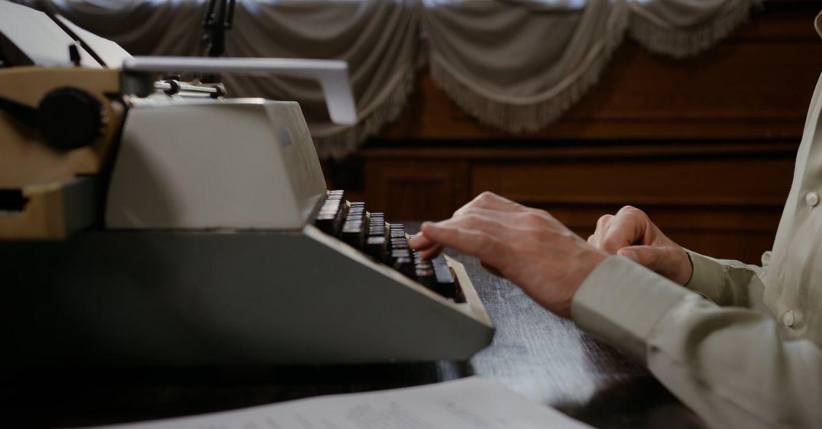 Someone Using Typewriter A Person Using a Vintage Typewriter Free Stock Video Footage, Royalty ...