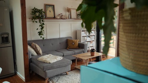Sofa in a Living Room in a Home