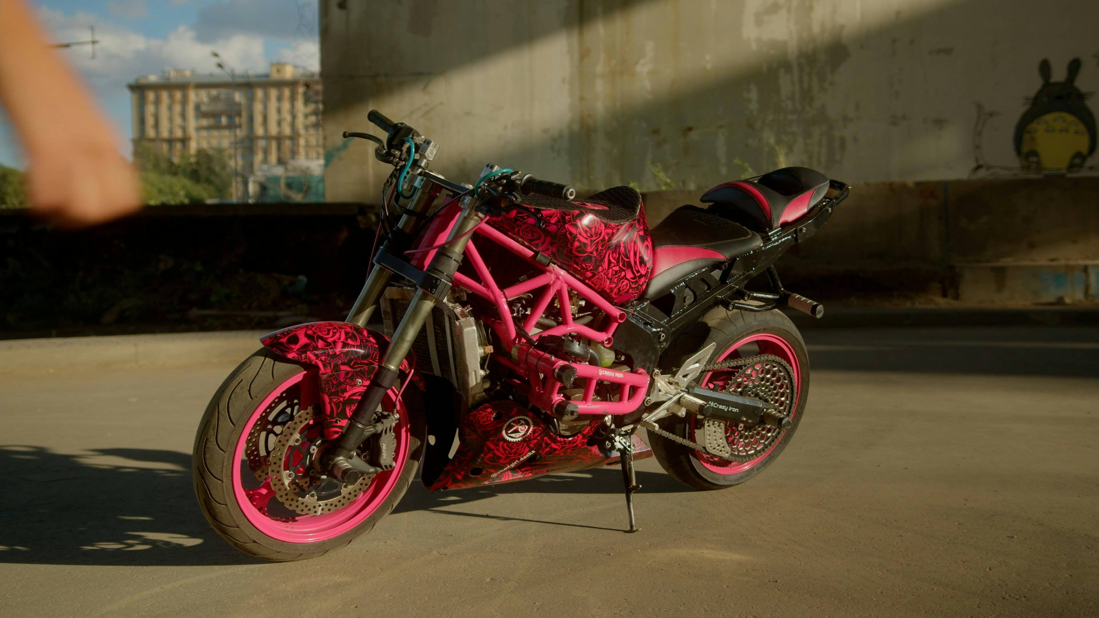 pink big bike