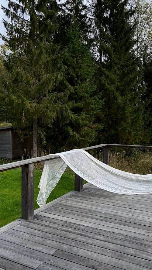 Hanging Cloth on the Wooden Fence