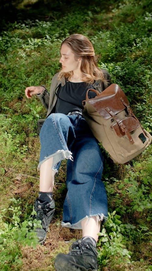 A Woman Lying on the Grass