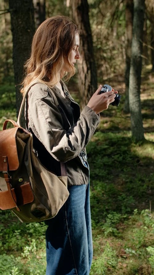 A Woman Holding a Camera