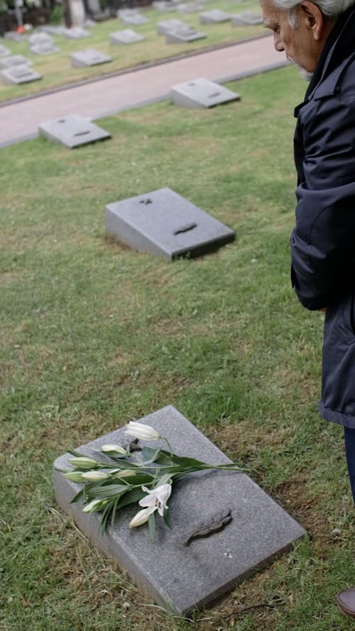 Sad Man at the Cemetery