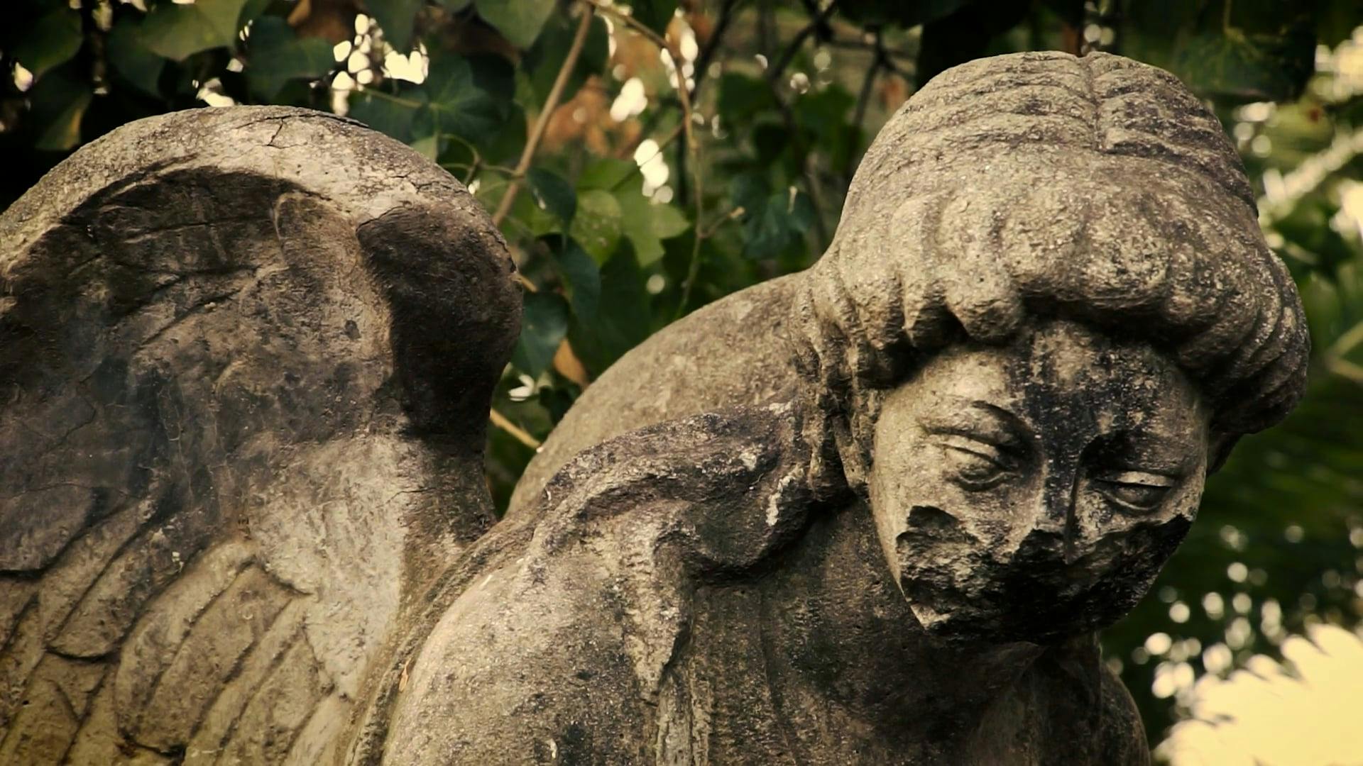 Closeup of old broken angel statue Free Stock Video Footage, RoyaltyFree 4K & HD Video Clip