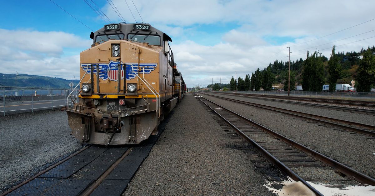 Radroachhd Train Video Drone footage of train on railroad tracks Free Stock Video Footage ...