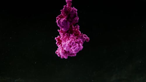 High-Speed Photography of Pink Ink Diffusion in Water