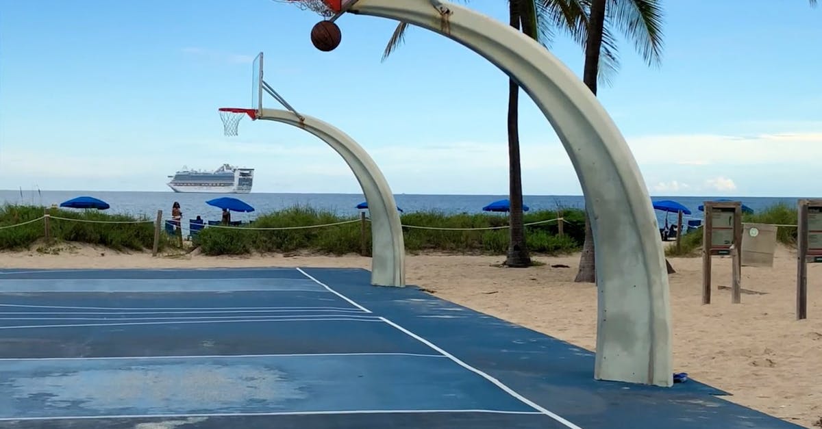 Basketball Courts by the Beach Free Stock Video Footage Royalty Free Basketball Courts by the Beach Free Stock Video Footage Royalty Free