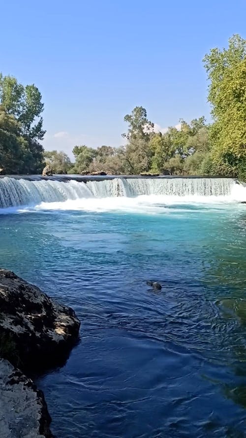 A Waterfalls in a River