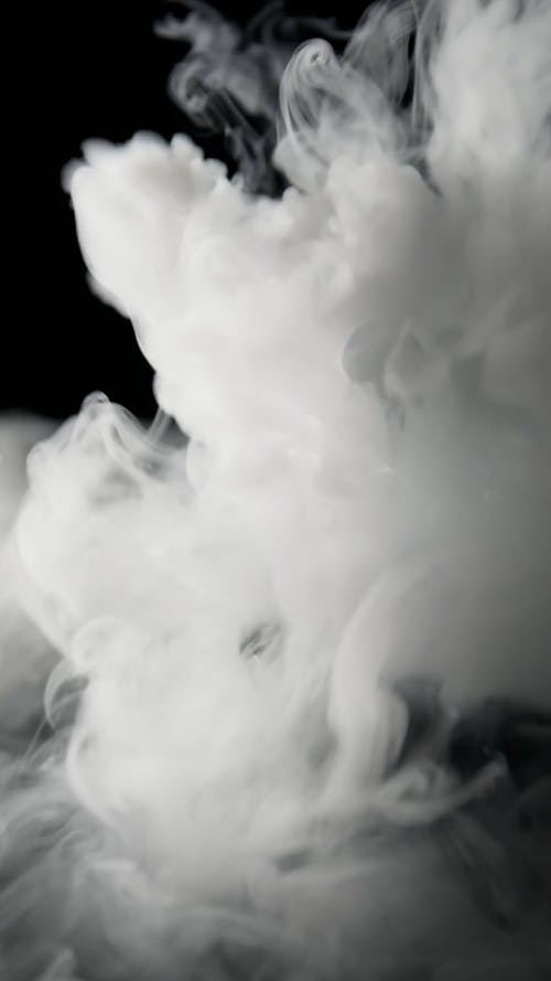 Close-up of liquid nitrogen vapor