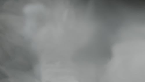 Close-up footage of white smoke