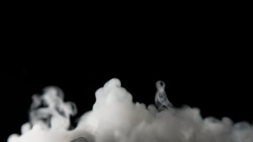 White soft liquid nitrogen steam