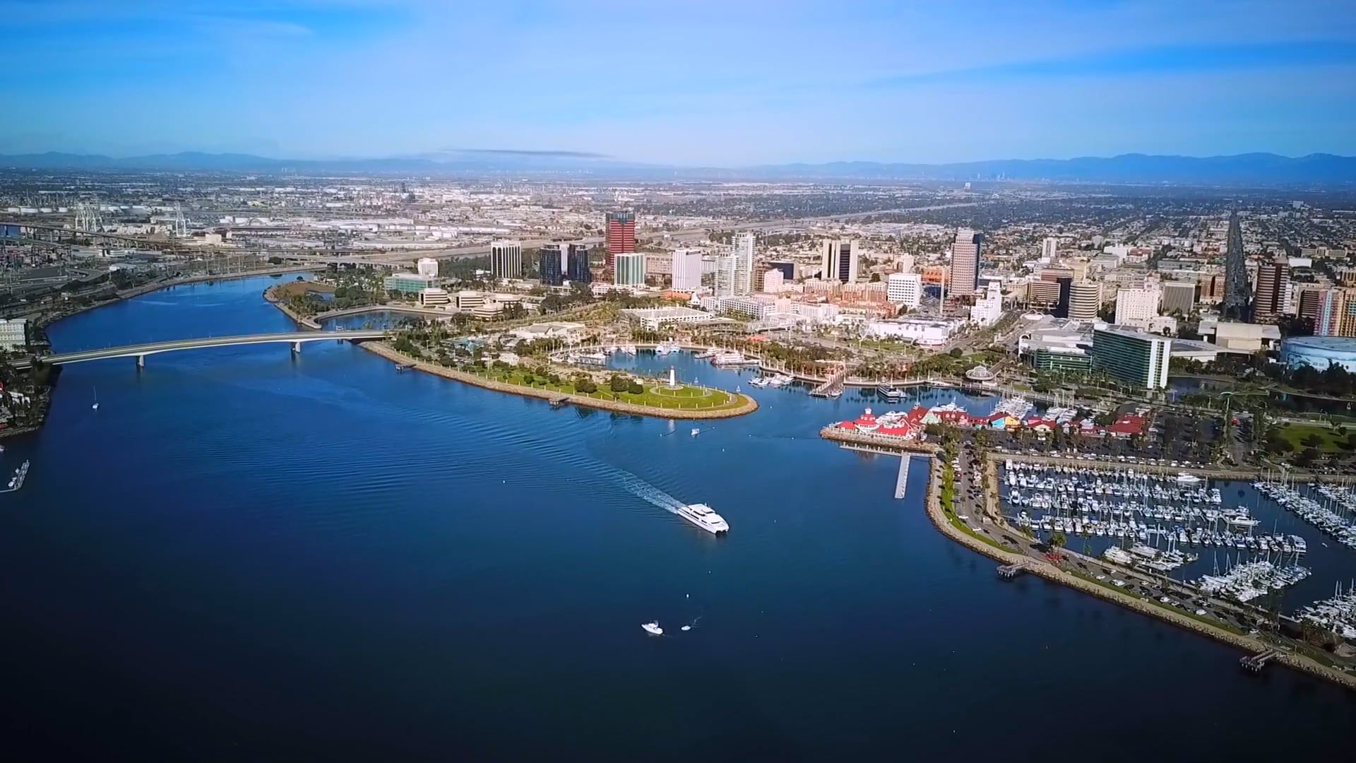 Aerial Footage of a Coastal City Free Stock Video Footage, Royalty-Free ...