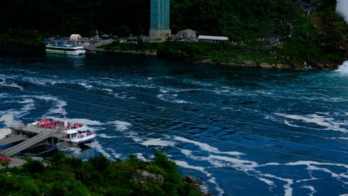 People Going Down from the Ferry Going to Niagara Falls