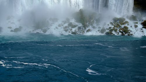 A Niagara Falls with Boat