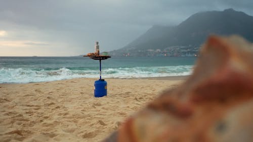 A Portable Stove at a Beach