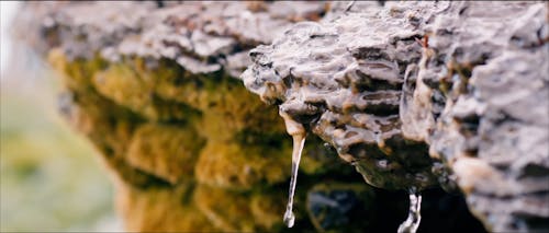 Water Falling From a Rock 