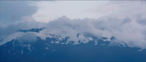 Drone Footage of a Snow Capped Mountain