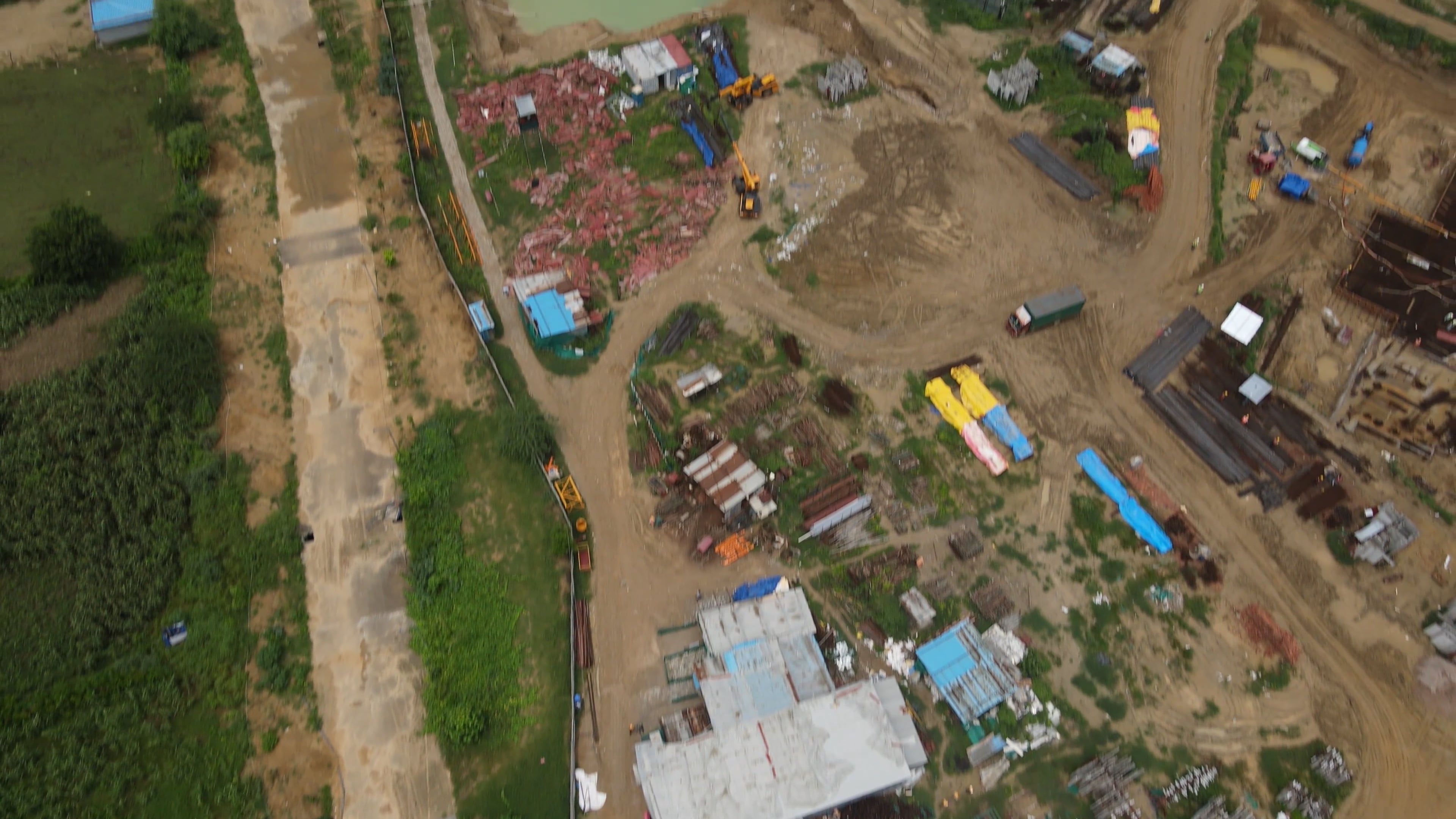 Drone Footage of a Construction Site Free Stock Video Footage, Royalty ...