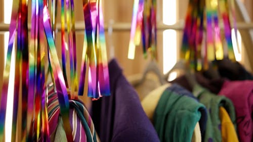 Decorative Flags Hanging on the Wall