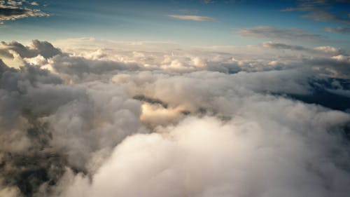 View of the Moving Clouds From Above