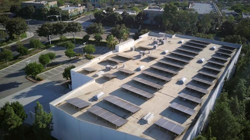 Solar Panels on a Roof 