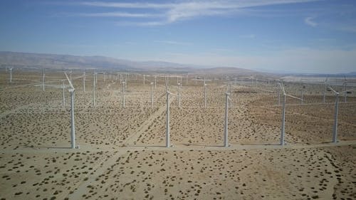 A Wind Farm in a Desert 