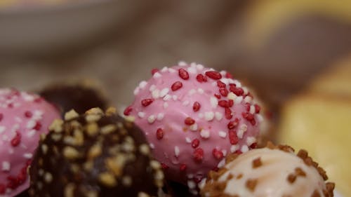 Close-up Footage of a Sweet Coated Candies on a Bowl