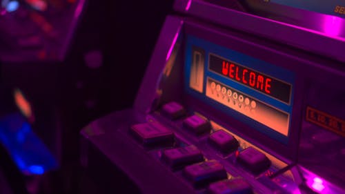 Close up on Gambling Machines Screen