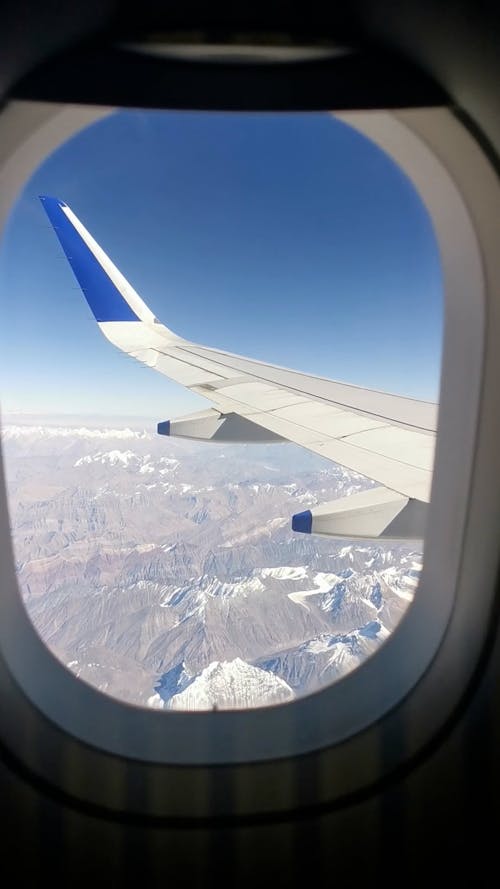 View Through Window in Flying Airplane