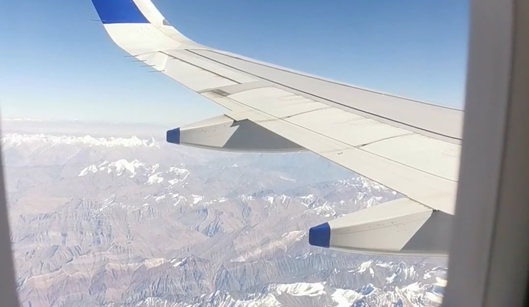 View Through Window in Flying Airplane Free Stock Video Footage ...
