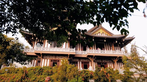 Footage of Buddhist Temple Exterior