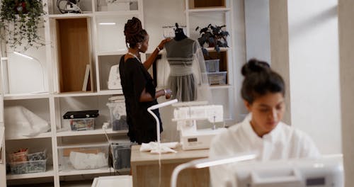 People Working at a Fashion Studio