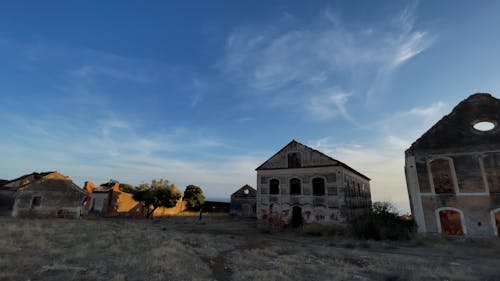 Ruins of a Factory in a Sunset