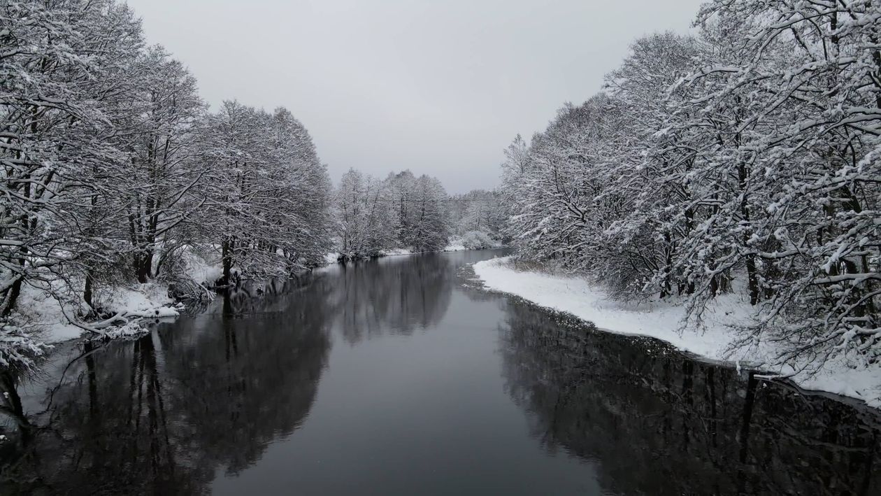 Drone Footage of a Snow Covered Environment Free Stock Video Footage ...