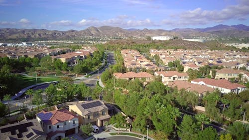 Aerial View of a Residential Area 