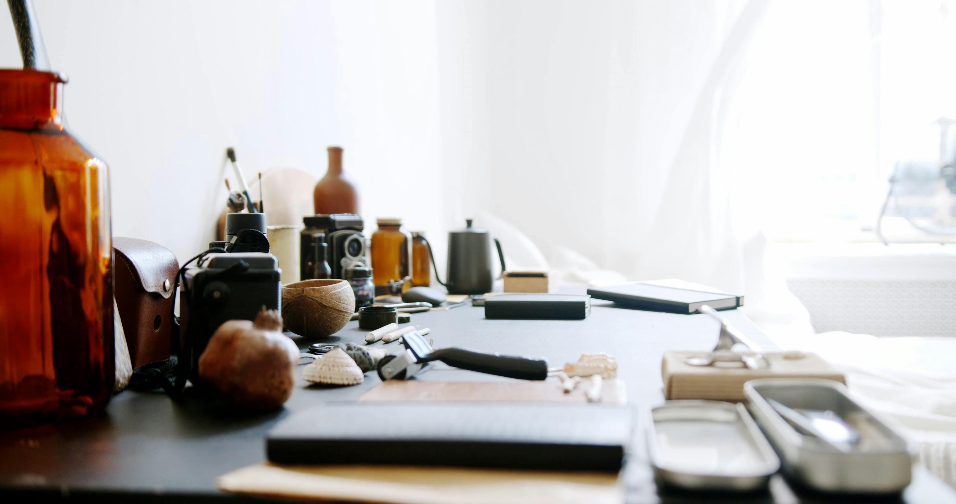 Man Making Coffee at Desk Free Stock Video Footage, RoyaltyFree 4K