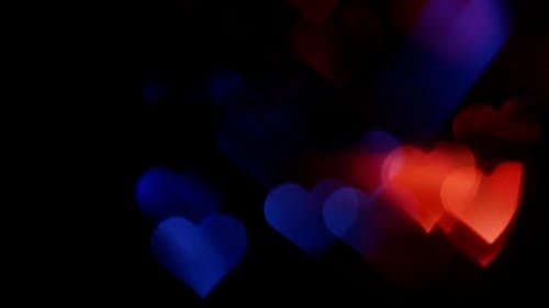 Visual Effects of Red and Blue Hearts