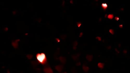 Visual Effects of Red Sparkling Hearts