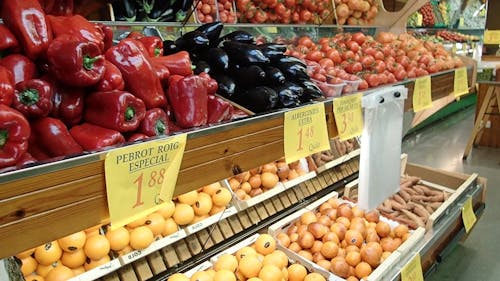 Fruits And Vegetables Aisle Footage