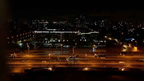 Time Lapse of Highway at Night