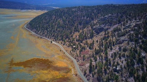 Aerial Footage of a Road in Desert