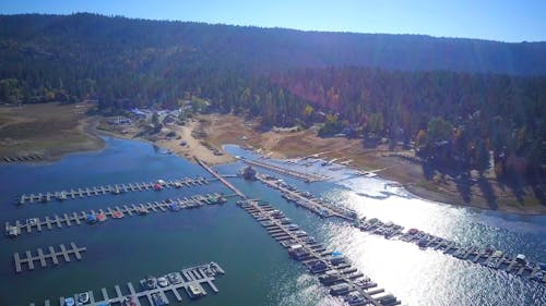 Aerial Footage of a Harbor